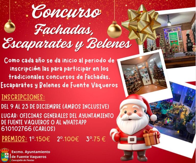 NAVIDAD | CONCURSO DE BELENES, FACHADAS Y ESCAPARATES NAVIDEÑOS-Fuente Vaqueros