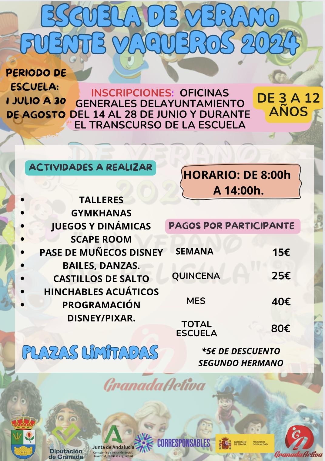 ESCUELA DE VERANO FUENTE VAQUEROS 2024-Fuente Vaqueros