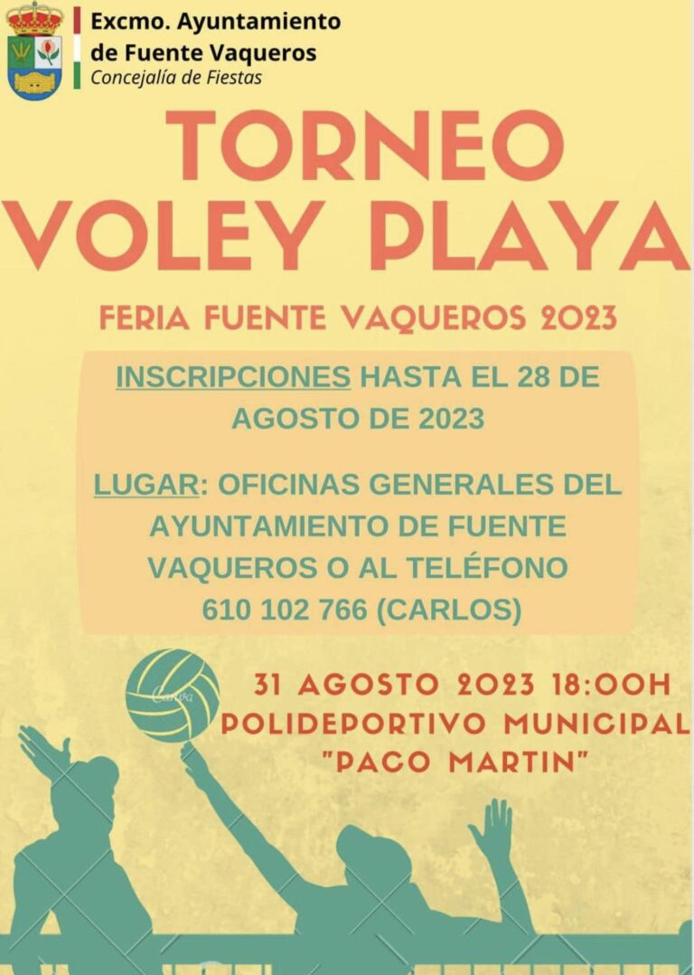 FIESTAS | TORNEO DE VOLEY PLAYA. FERIA FUENTE VAQUEROS 2023. -Fuente Vaqueros