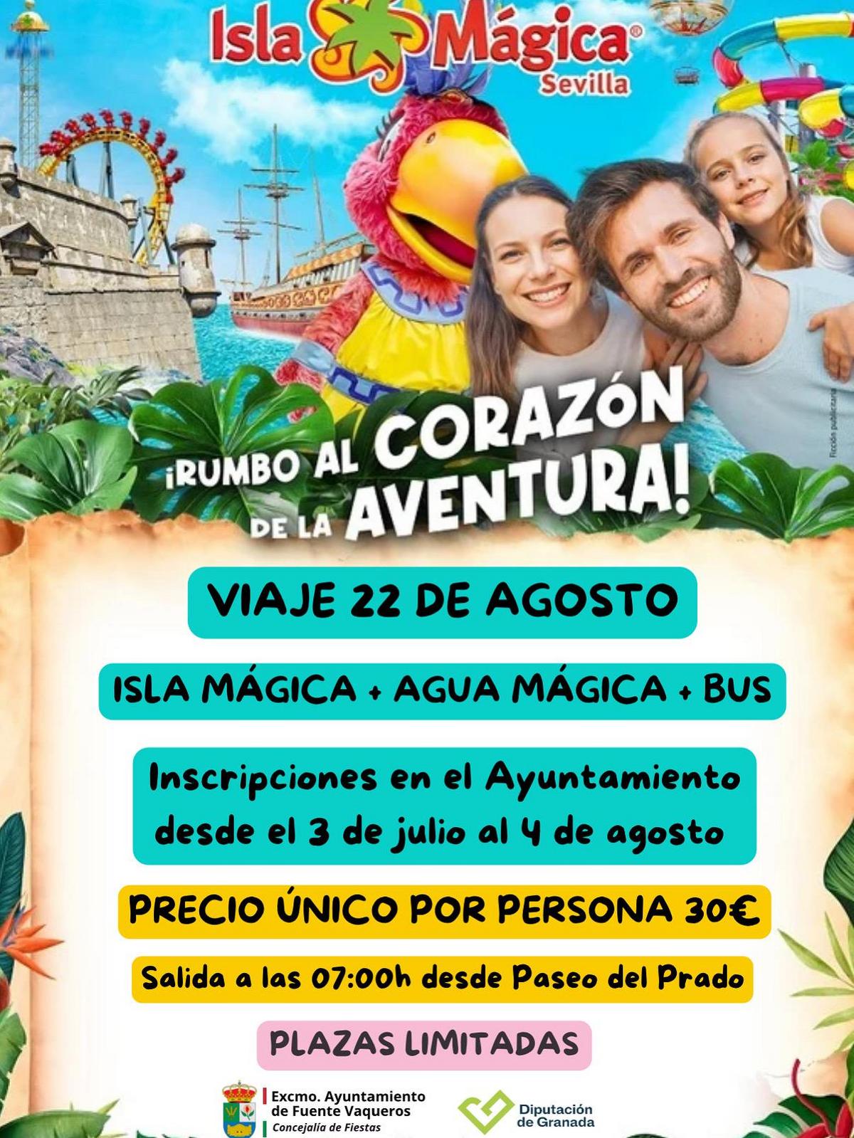 OCIO | VIAJE A ISLA MAGICA Y AGUA MAGICA -Fuente Vaqueros