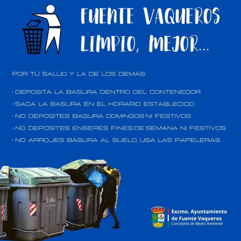 SERVICIOS | NORMATIVA DE RECOGIDA DE MUEBLES, ENSERES Y RESIDUOS SÓLIDOS URBANOS -Fuente Vaqueros