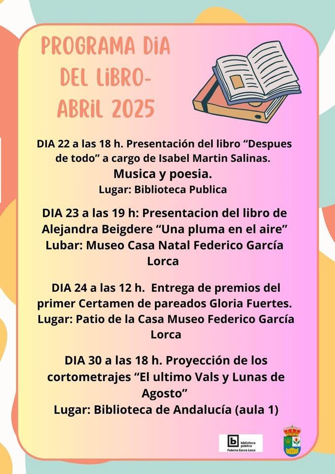 CULTURA | PROGRAMACION DE ACTIVIDADES POR EL DIA DEL LIBRO-Fuente Vaqueros