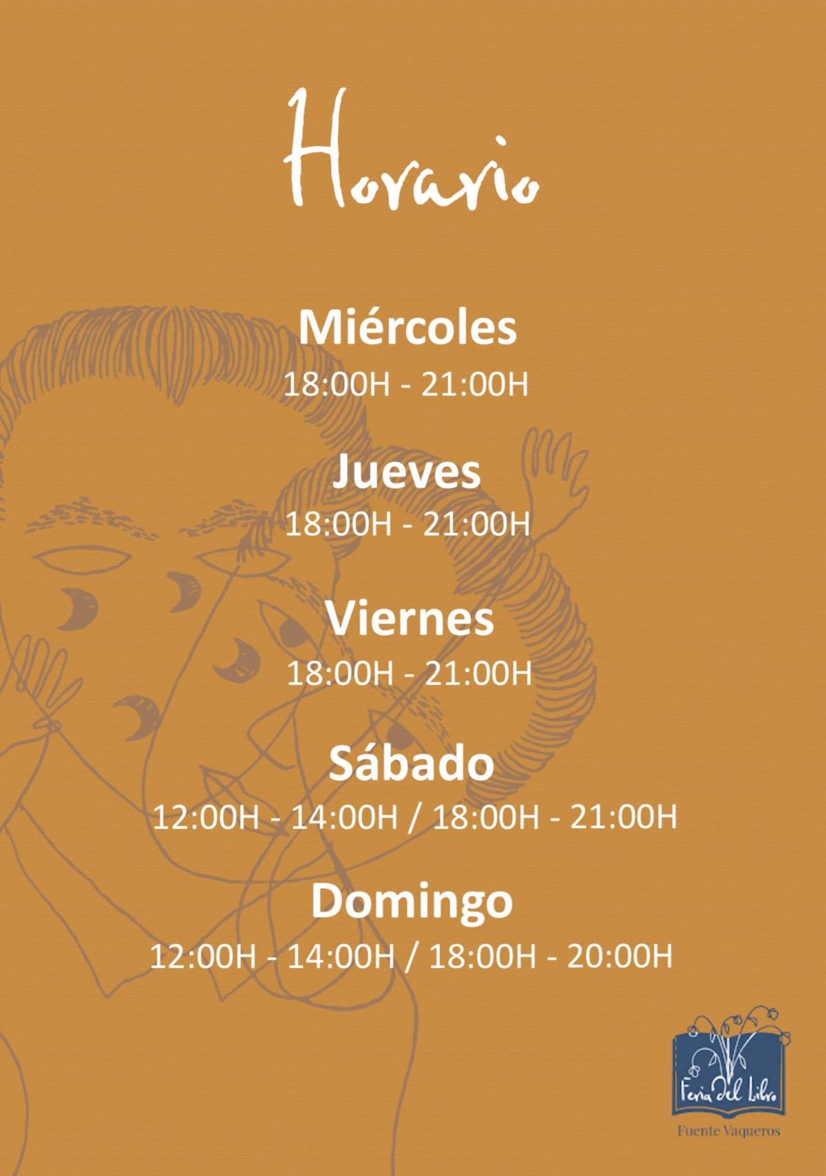 CULTURA | HORARIO STAND EDITORIALES II FERIA DEL LIBRO DE FUENTE VAQUEROS-Fuente Vaqueros