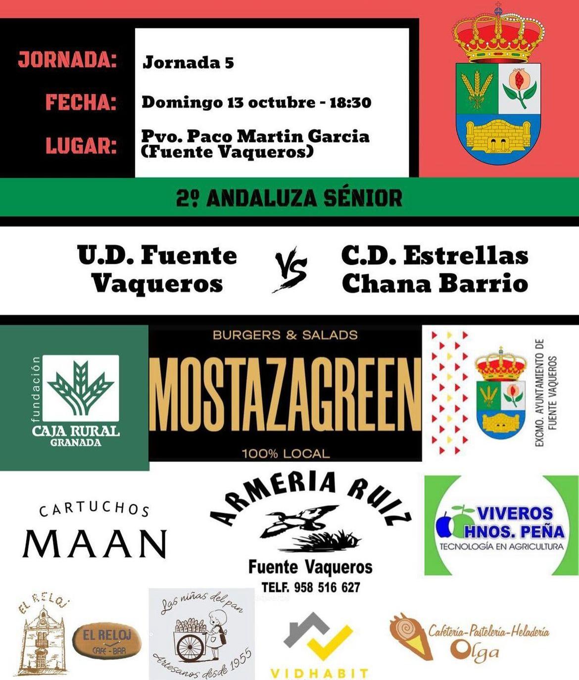 DEPORTES | QUINTA JORNADA UD FUENTE VAQUEROS VS CD ESTRELLAS CHANA BARRIO-Fuente Vaqueros