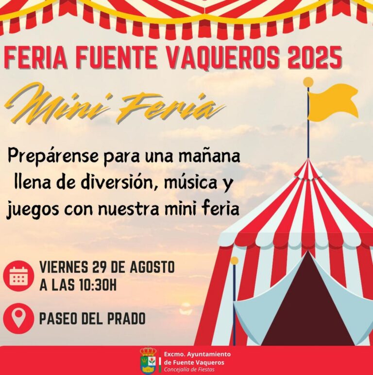 FIESTAS | MINIFERIA VIERNES 29 DE AGOSTO-Fuente Vaqueros