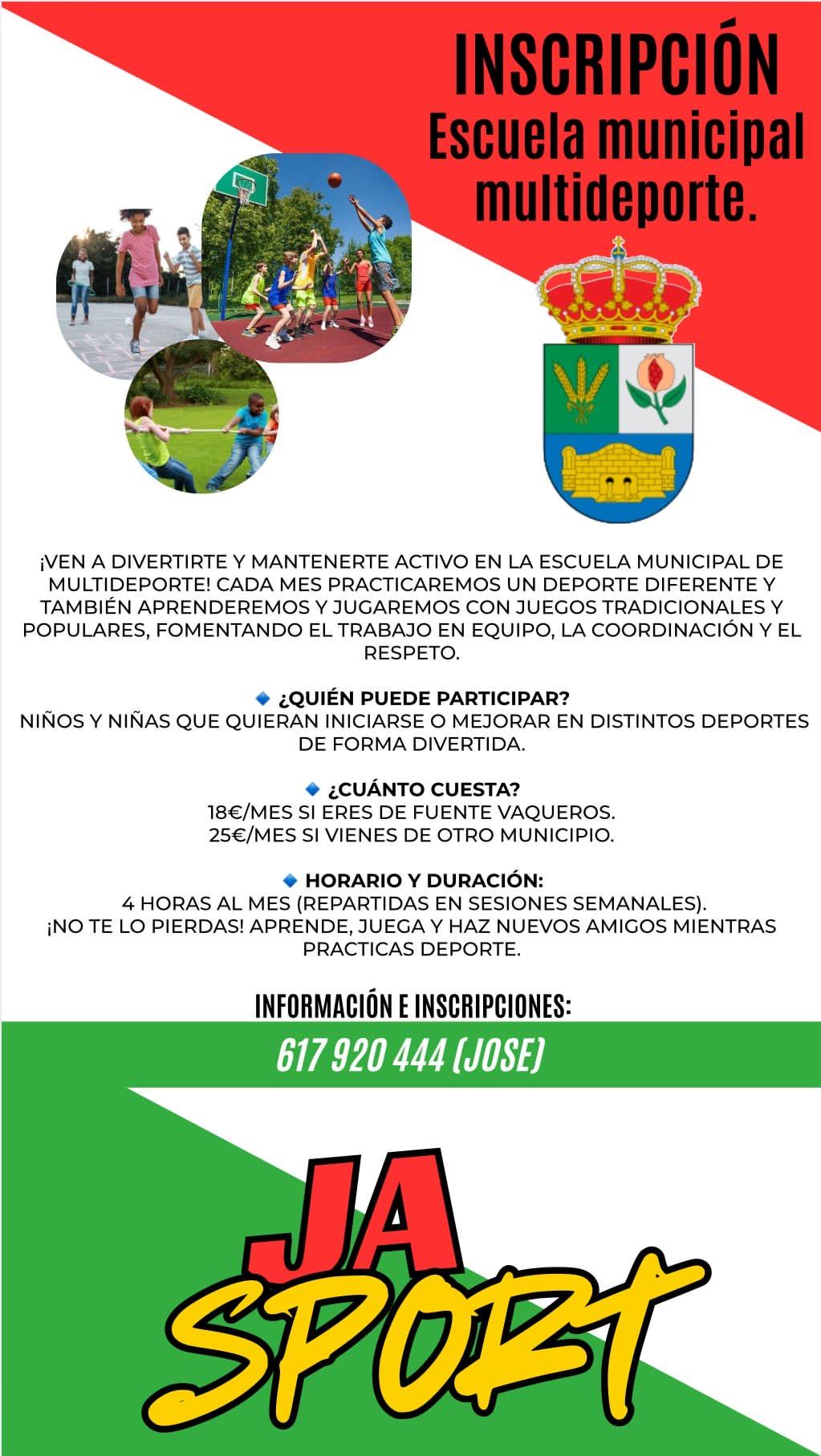 DEPORTES | PLAZO DE INSCRIPCION PARA MULTIDEPORTE-Fuente Vaqueros